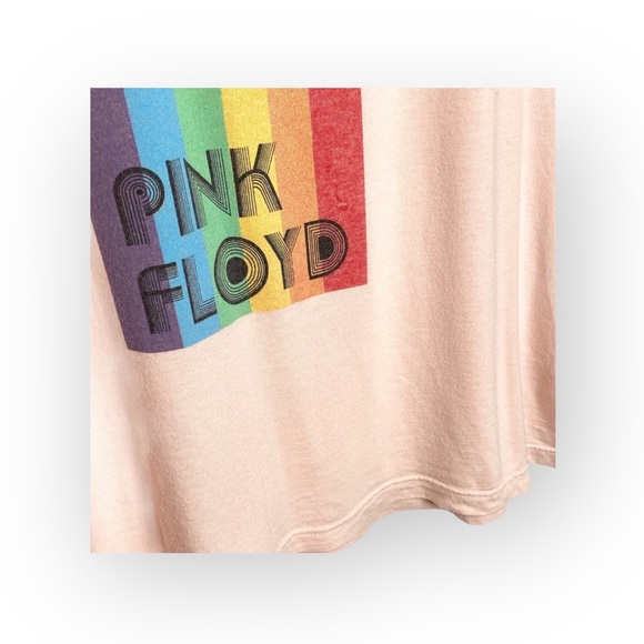new Daydreamer ☺︎︎ Pink Floyd Rainbow Muscle Tee Tank ☺︎ Light Pink ☺︎ Small - Picture 9 of 16